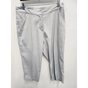 Lopez Womens Golf Capri Pants Size‎ 10 Gray Stretch Straight Leg Flat Front Crop